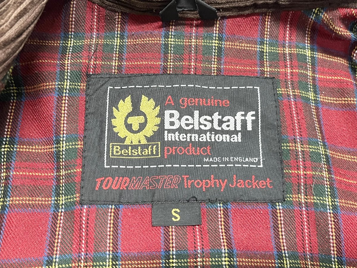 ●70s 80s vintage Belstaff ベルスタッフ オイルドジャケット アウター ベルト ワッペン イタリア製 ダークブラウン メンズS 1.88㎏●_画像7