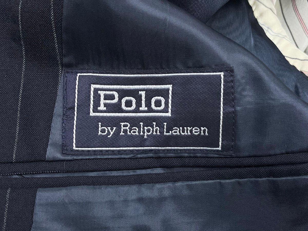 ●80s 90s Polo by Ralph Lauren ポロラルフローレン セットアップ ジャケット パンツ 三角タグ アクティ21 ネイビー系 AB7 メンズ 1.1㎏●_画像7