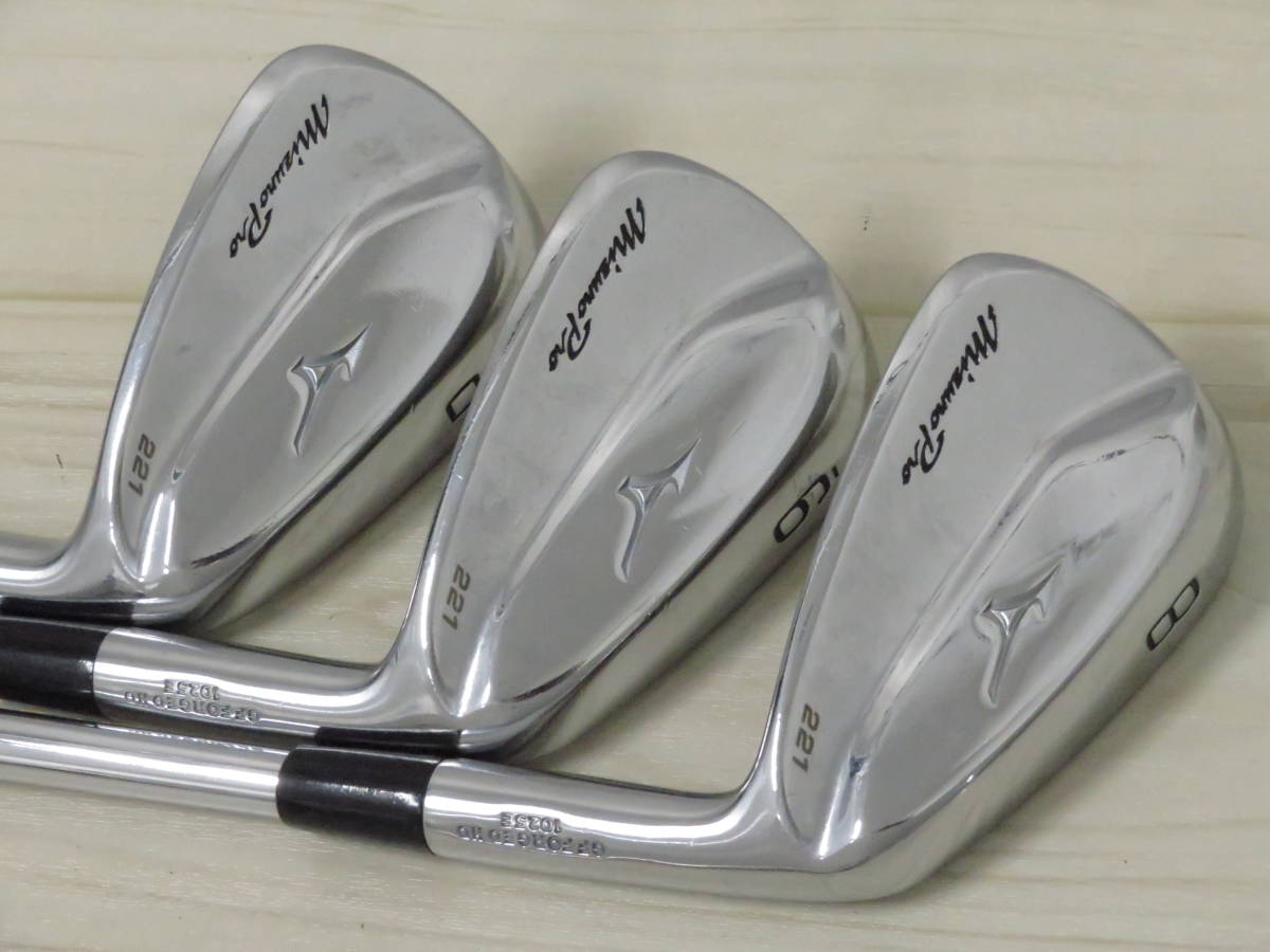 シャープな顔とソリッドな打感を両立　ミズノプロ　Mizuno　Pro　221　5-PW　6本セット　メーカーカスタム　AMT　TOUR　WHITE　S200_画像4