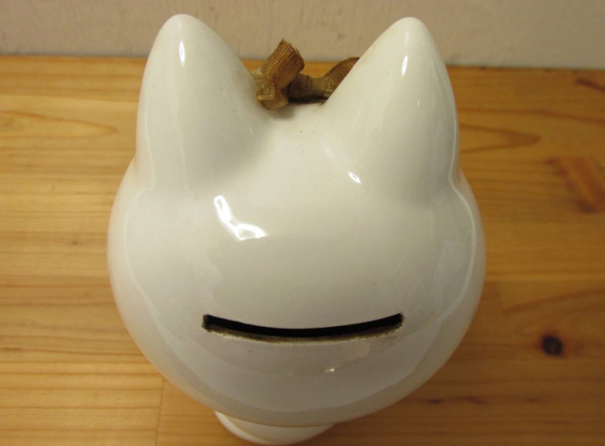 D「昭和レトロ 内藤ルネ RUNE　猫　ねこ　ネコ　貯金箱 陶器」_画像7