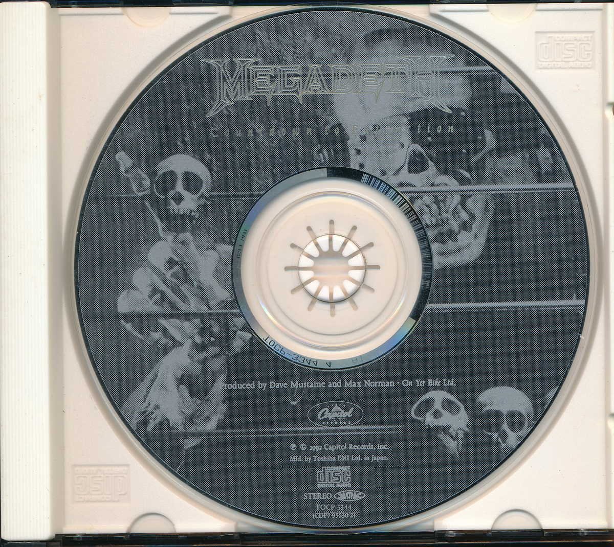 90 year western-style music I mega tesIMegadethI destruction . to count down ICountdown To ExtinctionI Toshiba EMITOCP-3344I1997.10 year I1784 jpy I control 7191