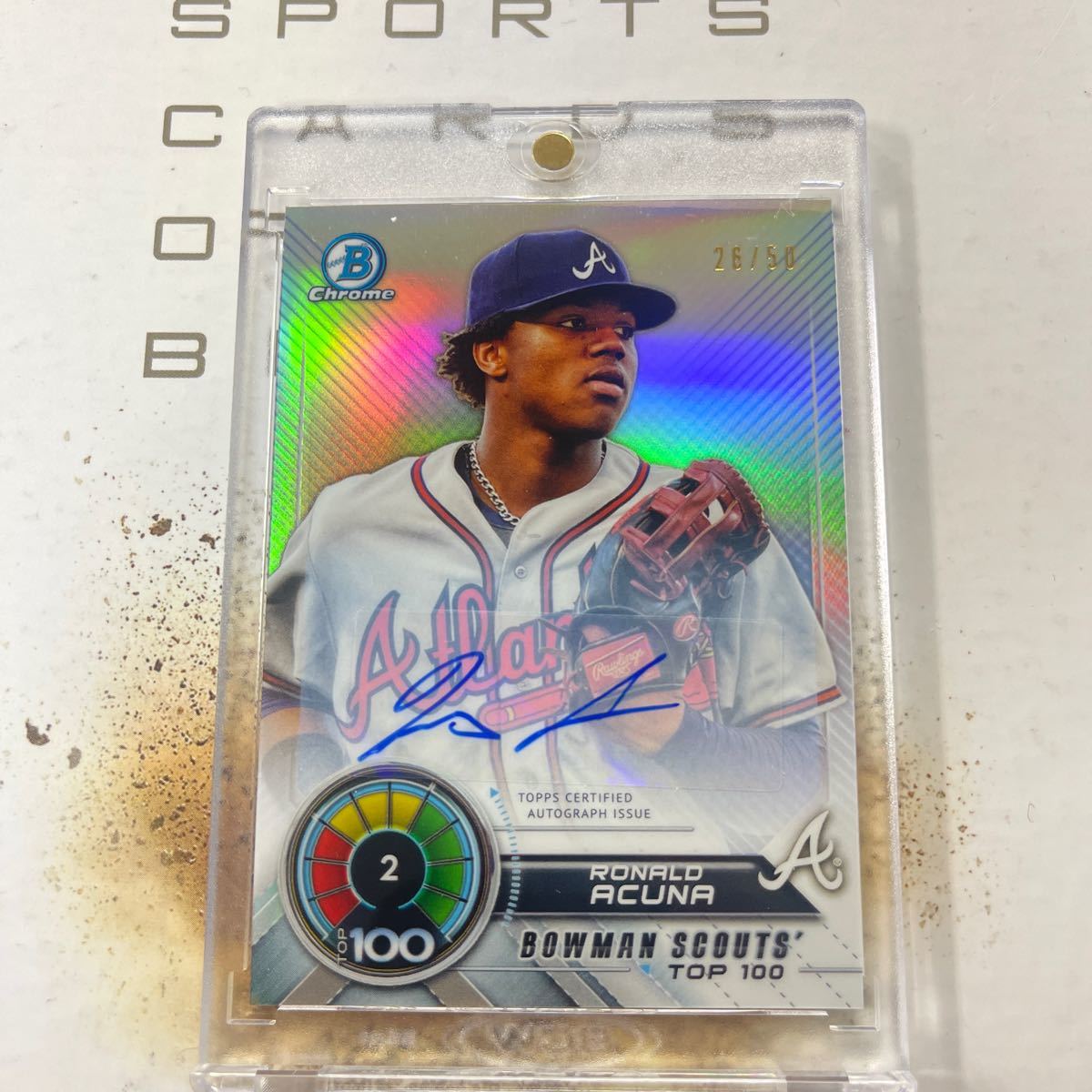 特価】 2018 Bowman chrome scouts top100 Ronald Acuna AUTO 26/50