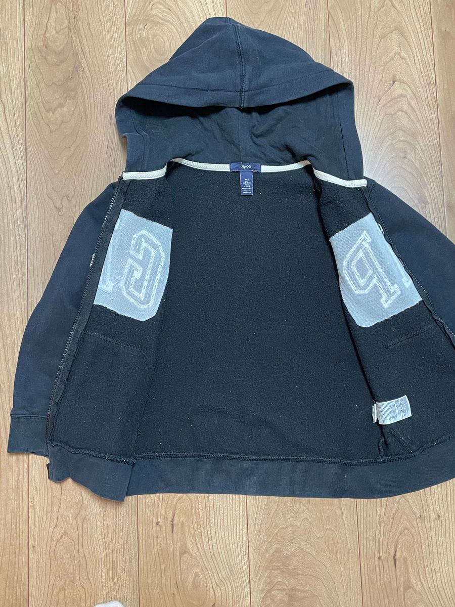 GAP Kidsスウェットパーカー ロゴ ギャップ 黒