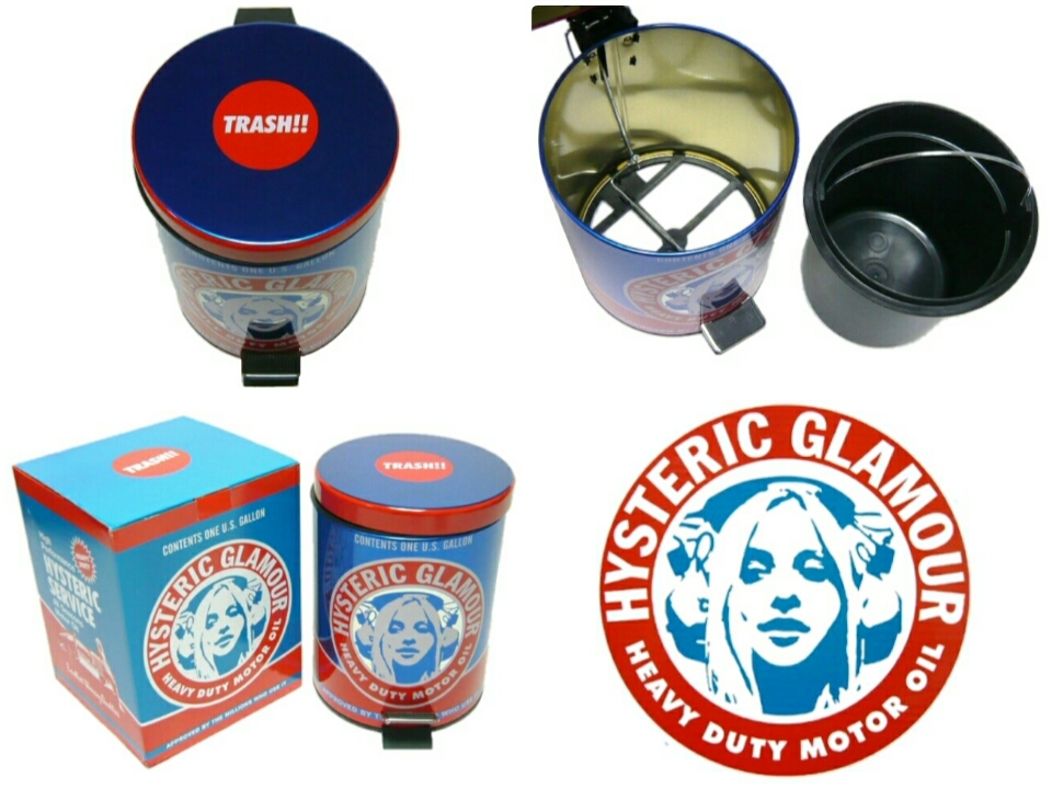 未使用 ヒステリックグラマー HYSTERIC GLAMOUR ノベルティー TRASH CAN ダストボックス ゴミ箱 小物入れ _画像2