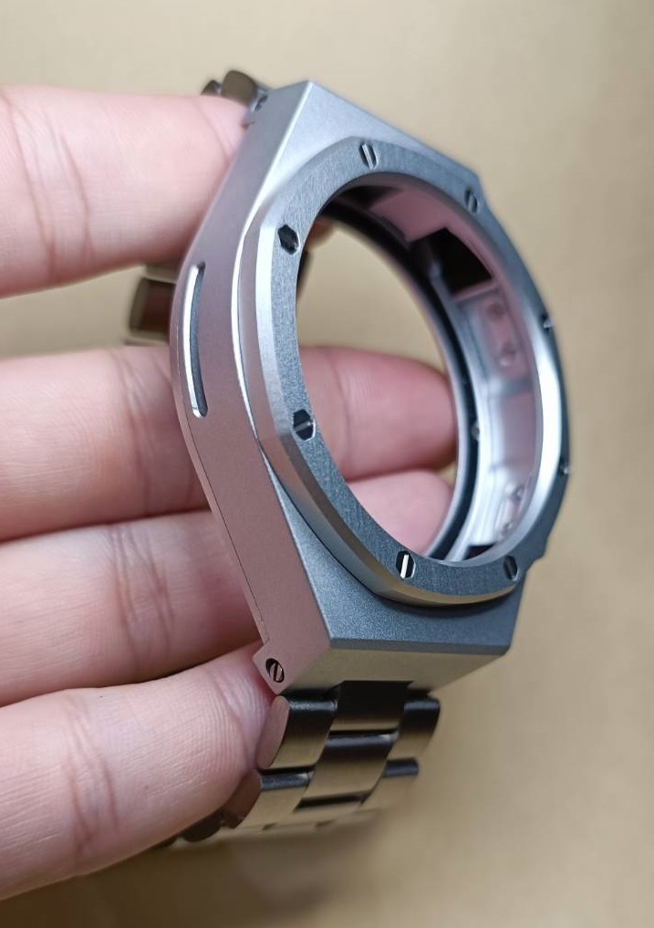 銀メタル サムスン ギャラクシーウォッチ6 クラシック 47mm Samsung Galaxy Watch 6 Classic 専用メタルケース バンド カスタム MOD 金属_画像8