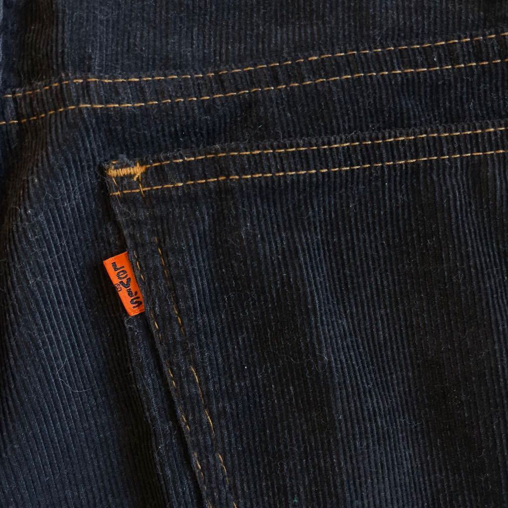 Special! 70s Levi’s 646 ブラック コーデュロイ フレア パンツ USA製 TALON 釦裏1 ヴィンテージ 黒 リーバイス 501 517 519 60s 80sの画像10