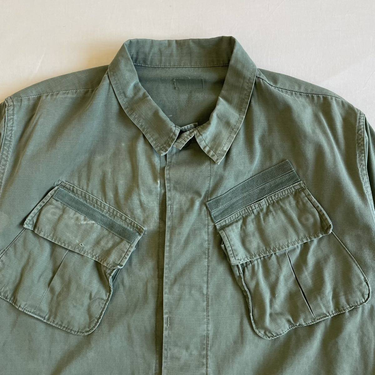 希少! 60s M-SHORT バックポケット付 ジャングルファティーグ US ARMY ジャケット ビンテージ USA製 カスタム ミリタリー 70sの画像5