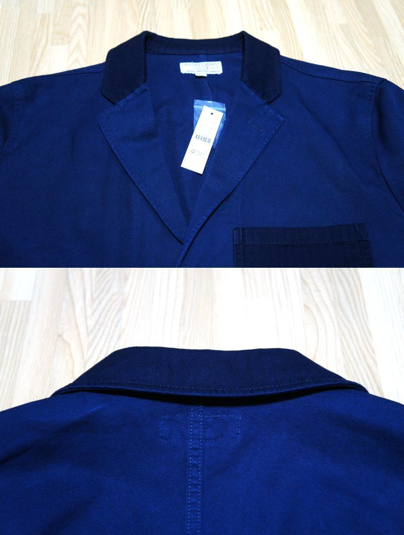【新品】サイズ:40R (L相当) WALLACE & BARNES ウォレス&バーンズ blazer in Italian cotton-linen blend 麻混綿 3つボタン ジャケット_画像7