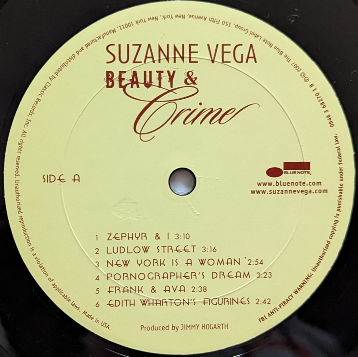 Suzanne Vega-Beauty & Crime★米Blue Note 200g Quiex SV-P高音質重量盤/SSW_画像4