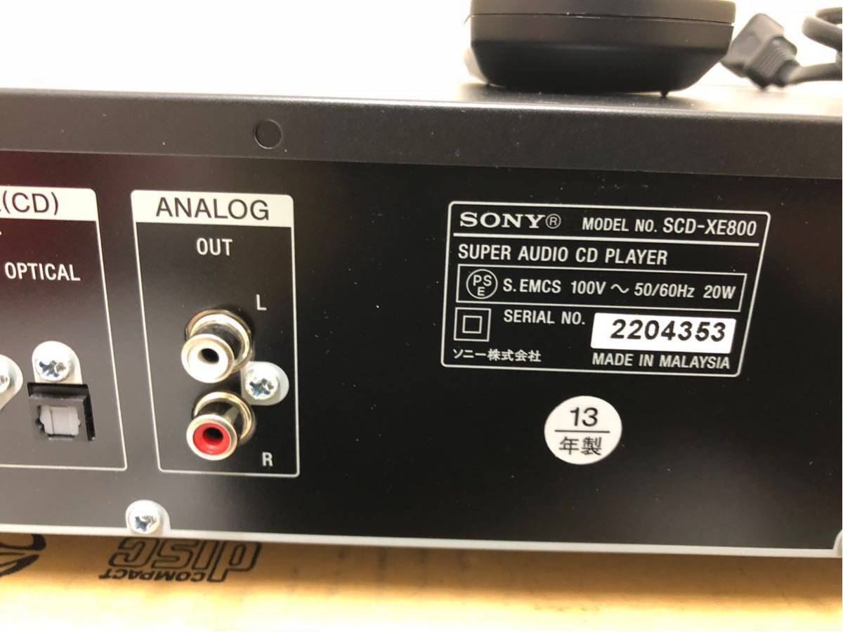  原文:SONY ソニー SCD-XE800 スーパーオーディオ CDプレーヤー SACD デッキ オーディオ