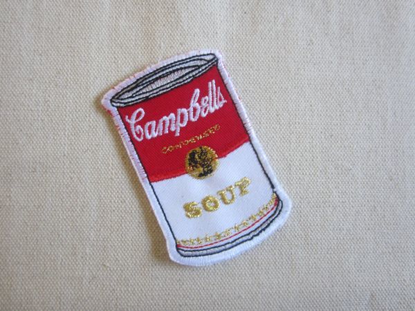 Campbell キャンベル スープ缶 パッケージ ロゴ 企業 ワッペン/パッチ 刺繍 カスタム 古着 海外 135_画像3