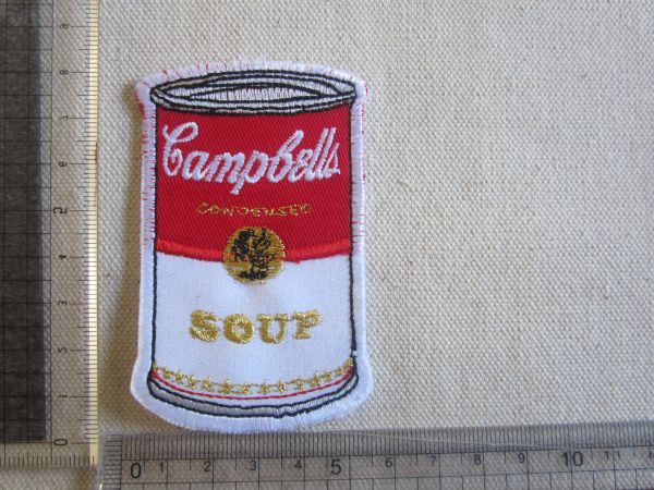 Campbell キャンベル スープ缶 パッケージ ロゴ 企業 ワッペン/パッチ 刺繍 カスタム 古着 海外 135_画像6