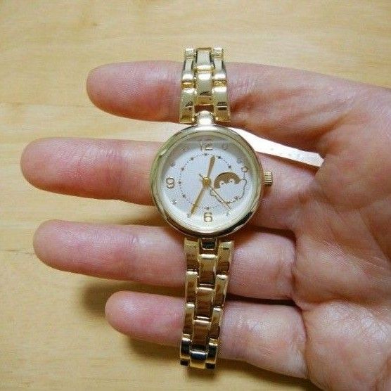 限定生産350個　コウペンちゃん　メタルウォッチ　ゴールド　腕時計　ブレスレット　クォーツ　電池