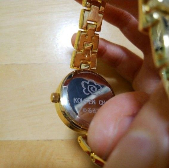 限定生産350個　コウペンちゃん　メタルウォッチ　ゴールド　腕時計　ブレスレット　クォーツ　電池