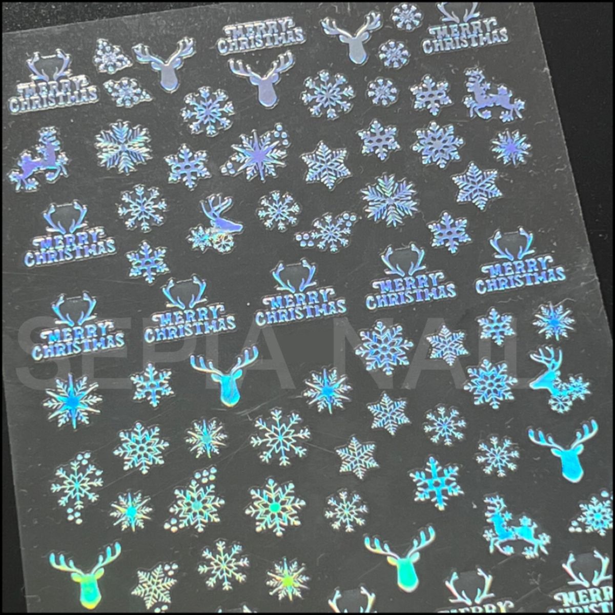 ネイルシール ステッカー クリスマス 雪の結晶 ホワイト【S137W】