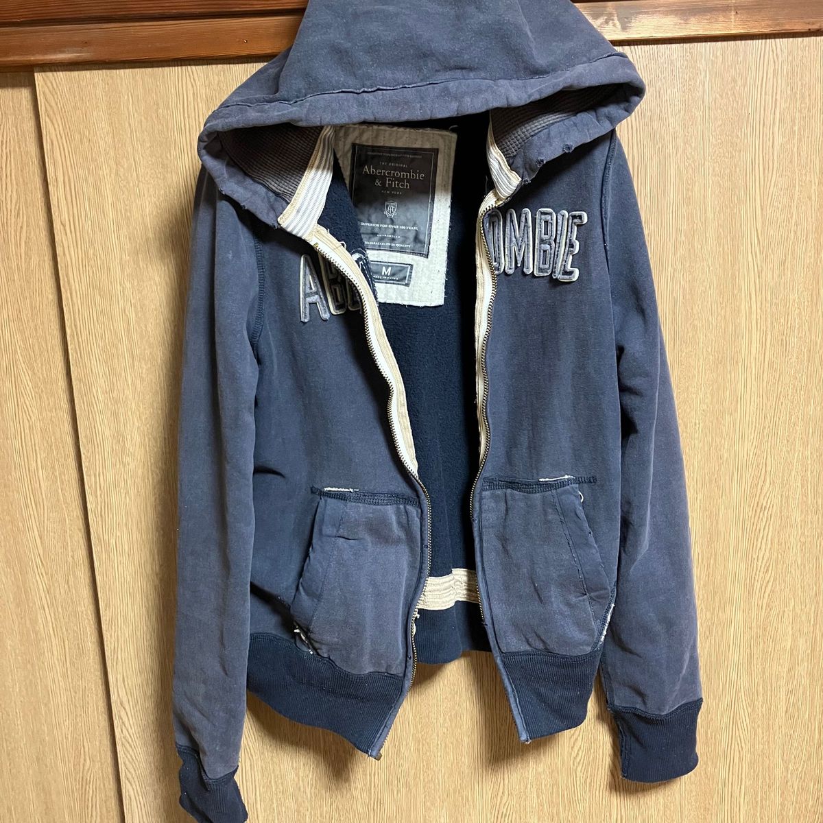 ジップアップパーカー スウェットパーカー ジッパー アバクロ【ジャンク品】ABERCROMBIE&FITCH