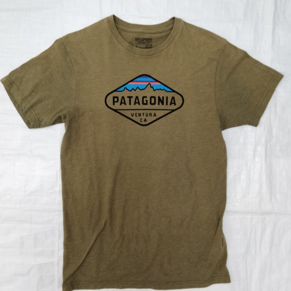 パタゴニア　patagonia　フィッツロイ クレスト コットンポリ Tシャツ　半袖　プリント　tシャツ s コヨーテ　coyote カーキ　ブラウン　_画像10
