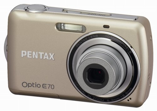 【中古】 PENTAX デジタルカメラ OPTIO (オプティオ) E70 シャンパンゴールド 1000万画素 光学3倍_画像1