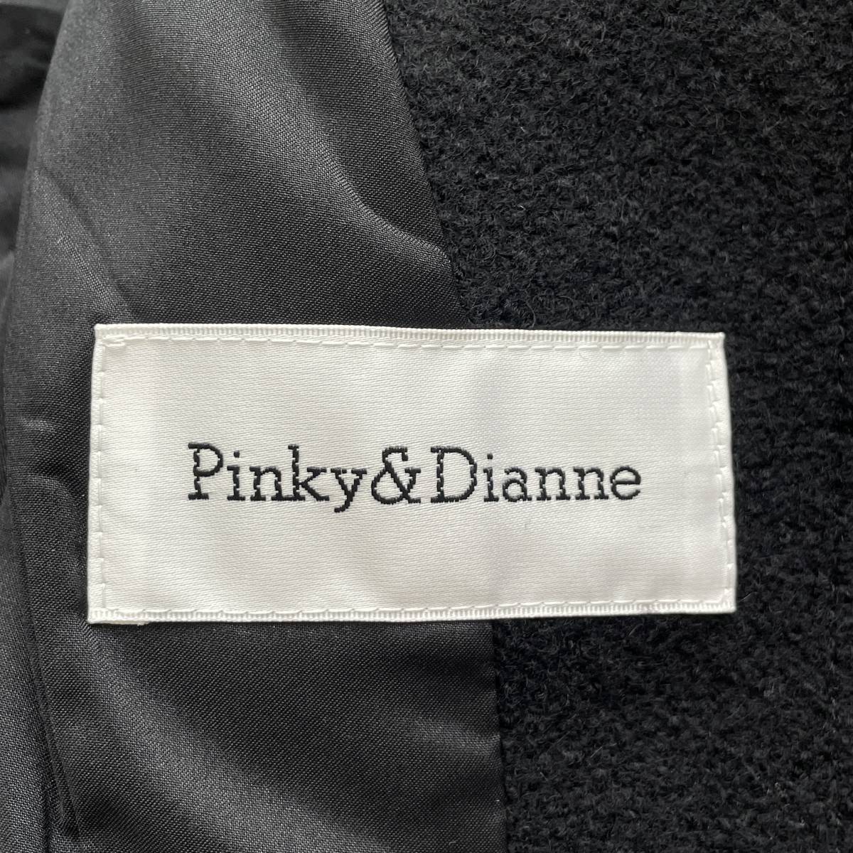 美品☆大人おしゃれ♪　定価3万　Pinky&Dianne　ウールジャケットアウター　ハイネック　リボン　S_画像4