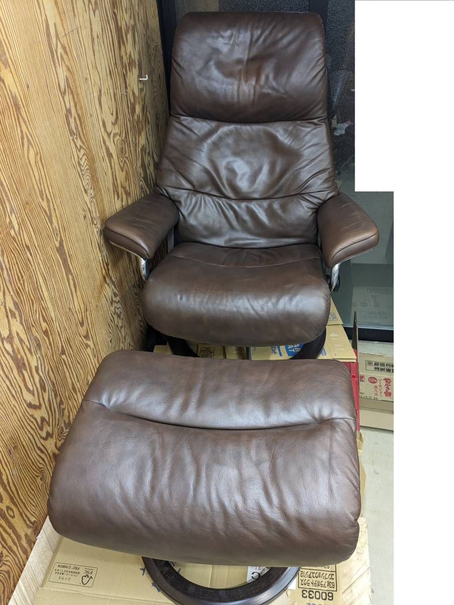 Ekornes Stressless View エコーネス ストレス ビュー 本革 ストレスチェア オットマンセット Mサイズ _画像5