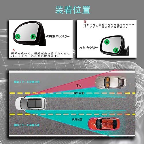 CAIFIPA トヨタ ヴォクシー Voxy 90系 2022~ /トヨタ ハリアー 80系 4代目 2020~ / トヨタ RAV4 PHV AXAP54系 2020~ 車用補助ミラー_画像5