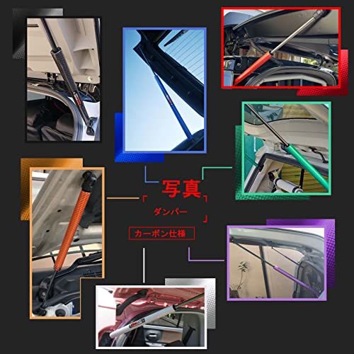 XIANGSHANG スバル XV インプレッサ GP2型 GP3型 GP6型 GP7型 GPE型 リアゲートダンパー トランクダンパー バックドアダンパー 黒カーボンの画像4