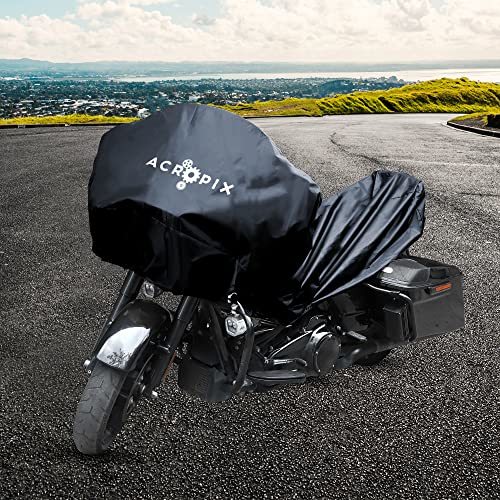ACROPIX バイクカバー バイク用車体カバー バイクハーフカバー 収納バッグ付き 防風 防埃 防雨 防雪 耐久性 撥水性 耐熱 紫外線防止 XL_画像2