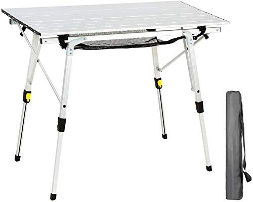 【特価】 折りたたみ Rｉｄｇｅ キャンプ用 耐荷重30ｋｇ 収納袋付き 高さ調節 アウトドアテーブル アルミ テーブル コンパ