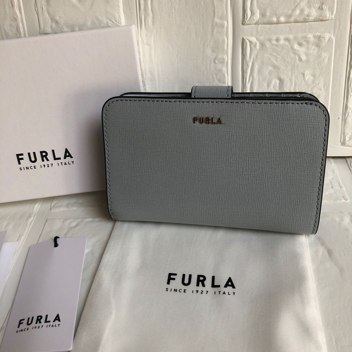 新品 FURLA フルラ バビロン  財布 M ブルーグレー