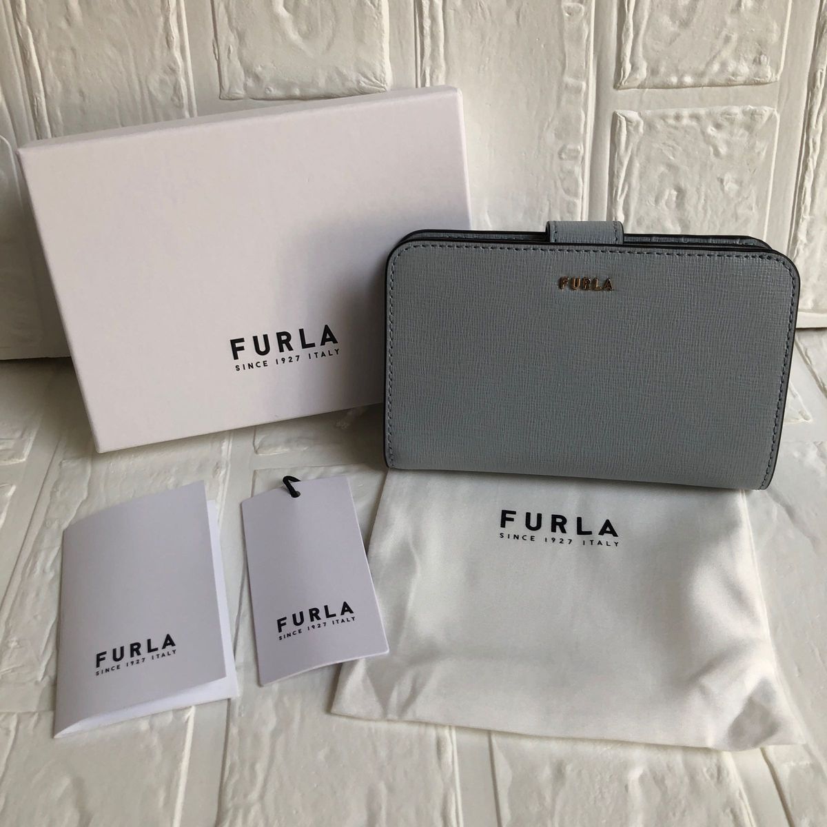 新品 FURLA フルラ バビロン  財布 M ブルーグレー