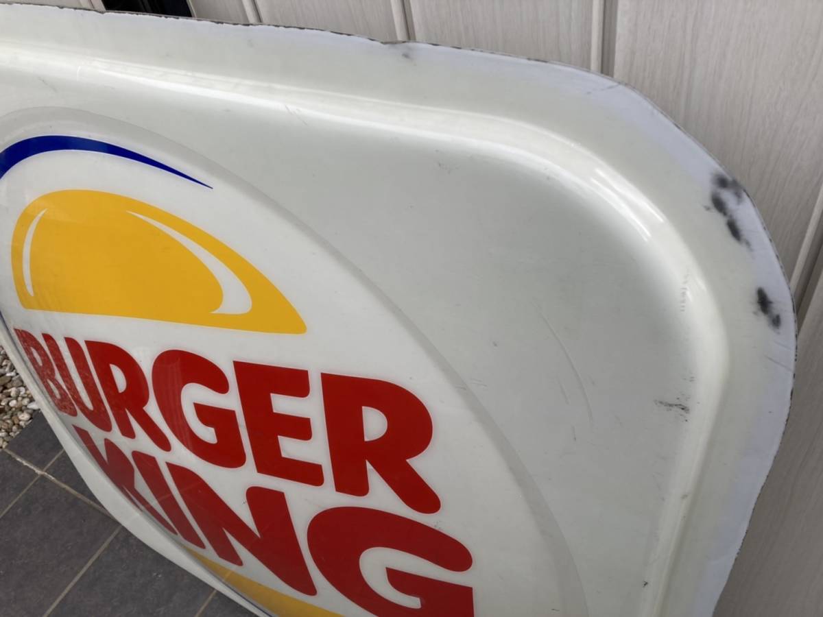  hard-to-find extra-large Vintage signboard Burger King BURGER KING width 117cm / garage America Setagaya base Showa Retro 