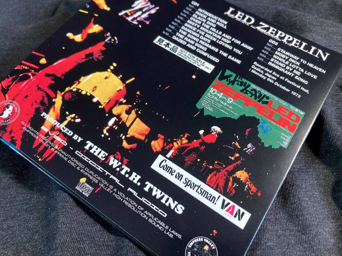 新作！プロモ見本盤！Empress Valley ★ Led Zeppelin - ライヴ・イン・オオサカ・1972「Live in Osaka 1972」プレス2CDペーパースリーブ_画像2