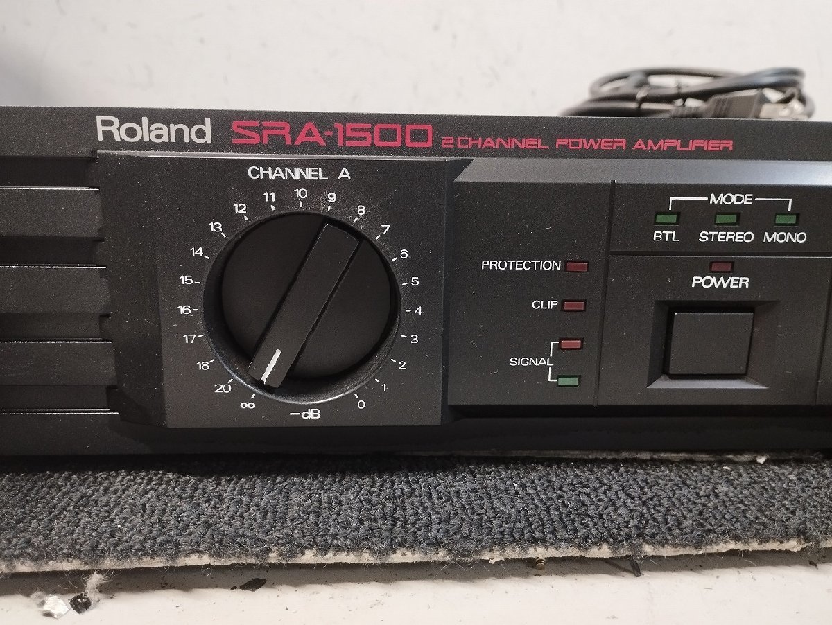 ♪Roland SRA-1500 ローランド ステレオパワーアンプ 動作確認済・中古♪_画像2
