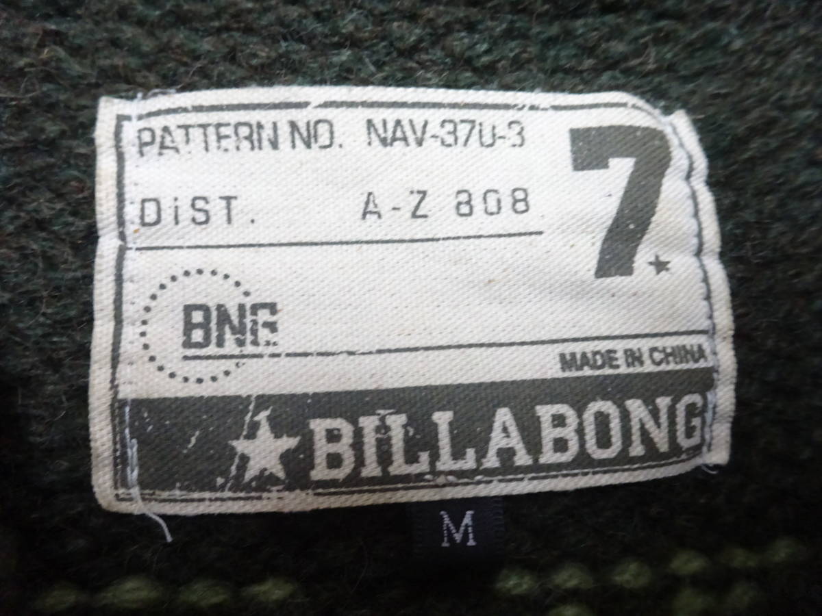 ■Ｓ-52 ■BILLABONG カウチン サイズＭ_画像2