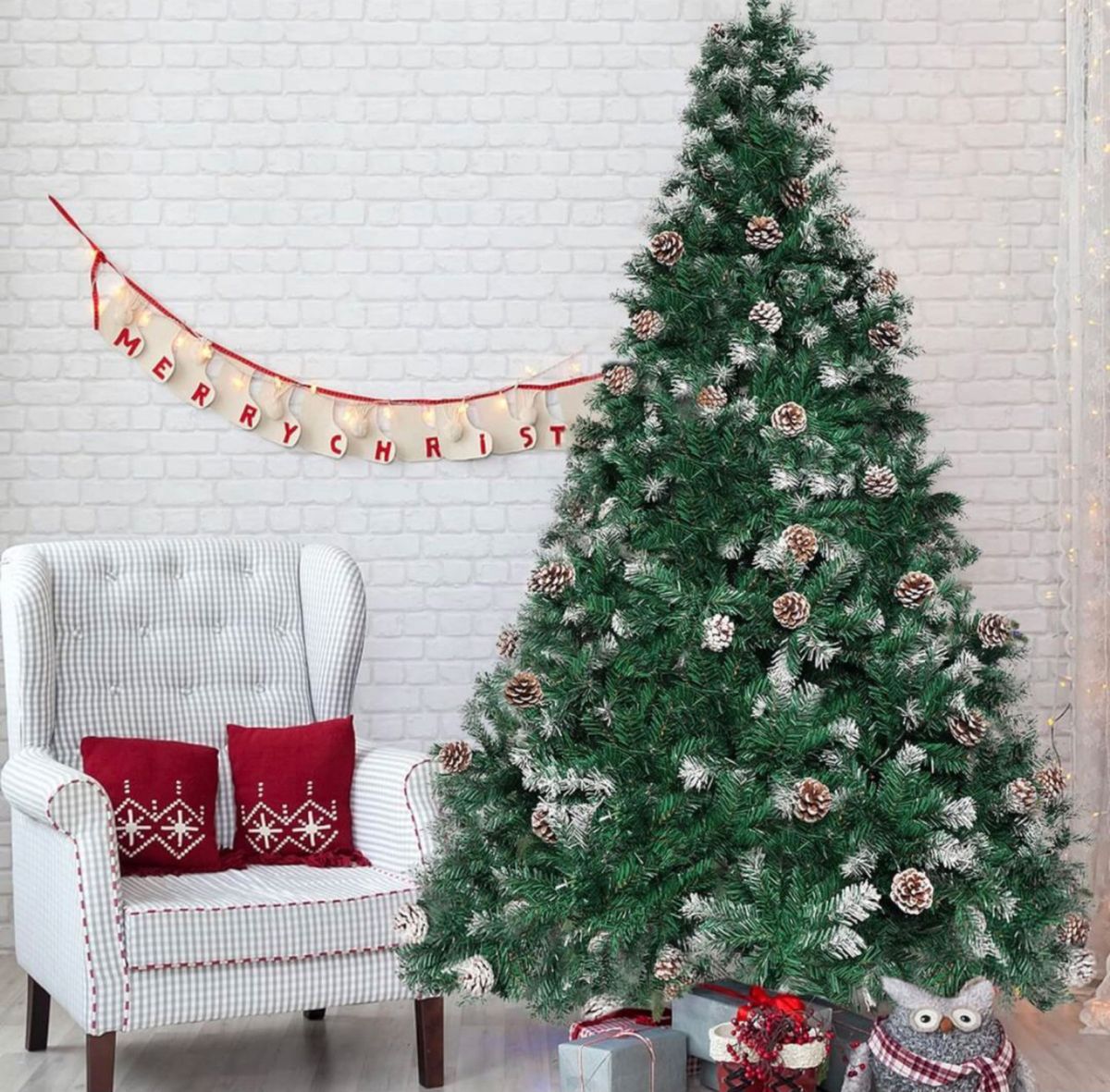 クリスマスツリー 180cm ツリー クリスマス 装飾 おしゃれ 組み立て簡単  グリーン 高品質 松ぼっくり 安定 