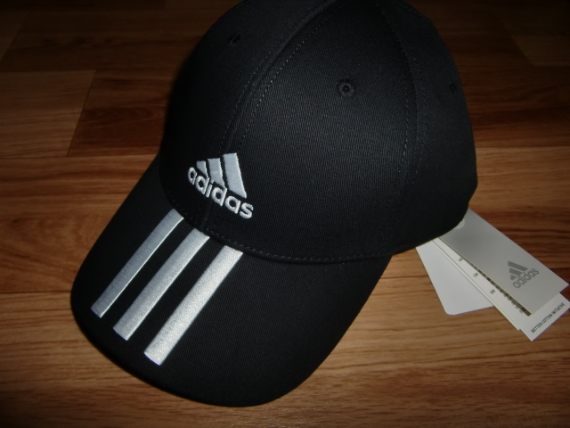 新品 アディダス 立体ロゴ刺繍 ツイルキャップ ブラック L 60～63 メンズ レディース コットンキャップ 帽子 野球帽 CAP 黒 フリー_画像1