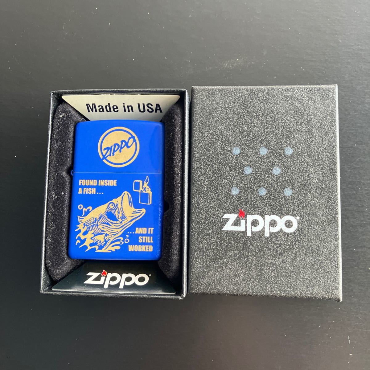 未使用品　ZIPPO ブルー系　FISH BELLY フィッシュ・ベリー　★16_画像1