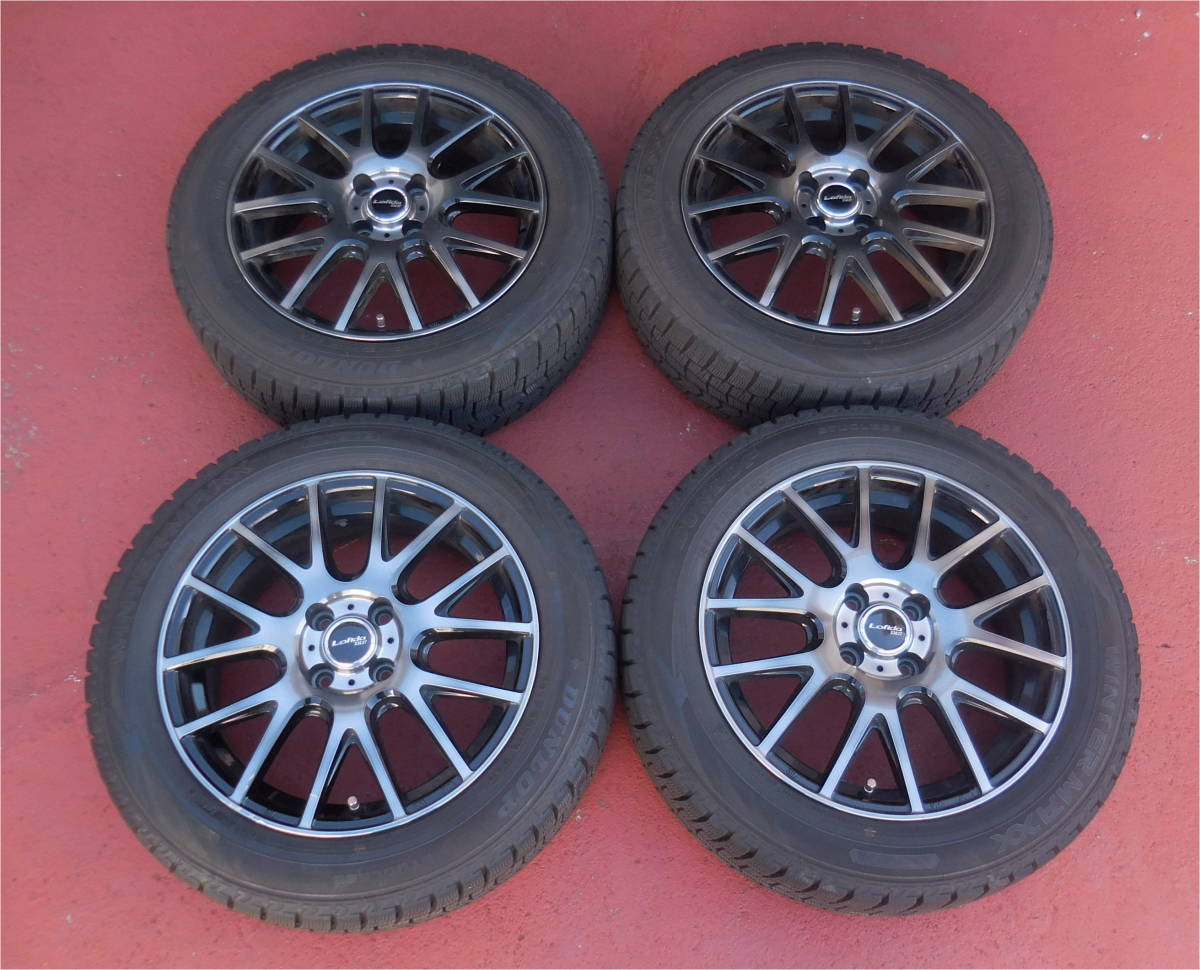 ◆バリ山！ダンロップ WM02 185/60R16 Lafida XM27 16×6J (42) 4H PCD100 フィット ノート マツダ2◆_画像1