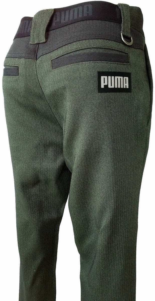 【高価値】 送料無料 新品 GOLF PUMA パンツ ヘリンボーン ゴルフ プーマ 74cm~