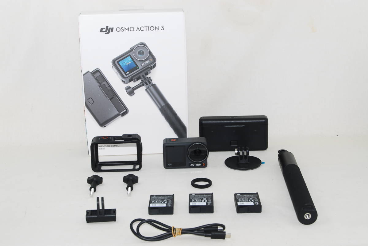 極美品 DJI Osmo Action3 Adventure Combo アクションカメラ 自 極美品 DJI Osmo Action3 Adventure Combo アクションカメラ 自