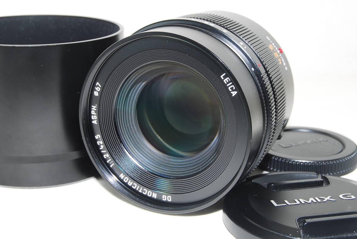 ★良品★Panasonic パナソニック LEICA DG NOCTICRON 42.5mm F1.2 ASPH./POWER O.I.S. H-NS043 フード付き♪ _画像2