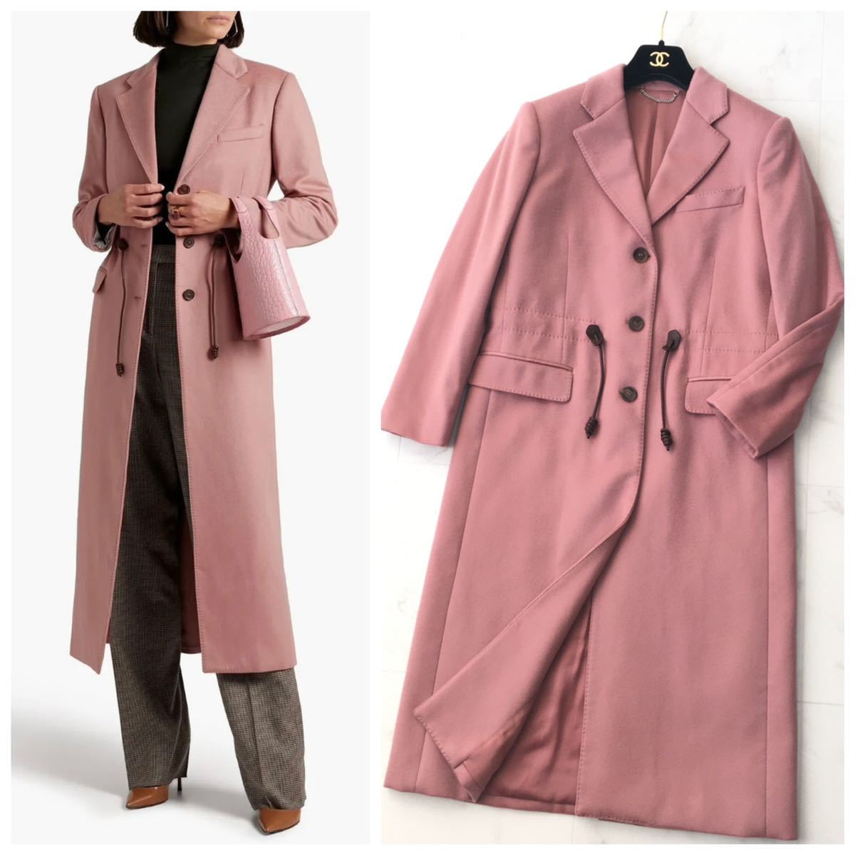 新作美品 Salvatore Ferragamo フェラガモ カシミヤ 100% コート 新作美品 Salvatore Ferragamo フェラガモ カシミヤ 100% コート