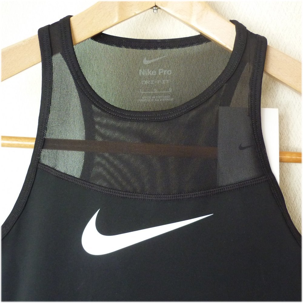 送料無料新品(XL)ナイキプロ NIKE PRO ブラック黒タイトフィットタンクトップ/ドライフィット_画像3