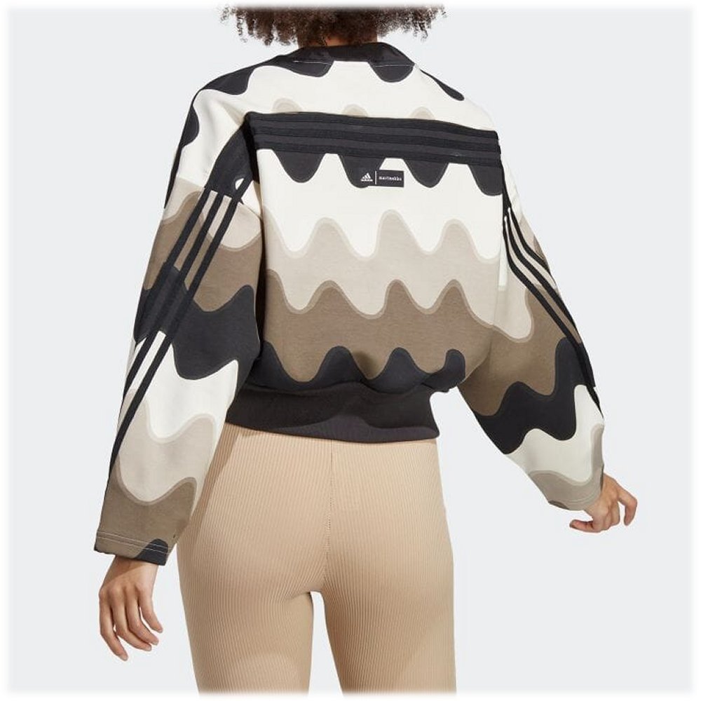  free shipping (L) Adidas × Marimekko adidas×Marimekkos Lee stripe s/ sweat sweatshirt new goods 