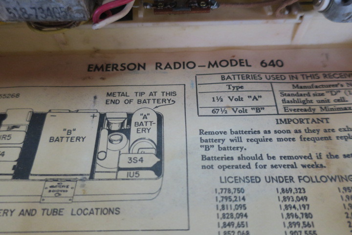 EMERSON 真空管ラジオ モデル640 昭和レトロ　アンティークラジオ26_画像9