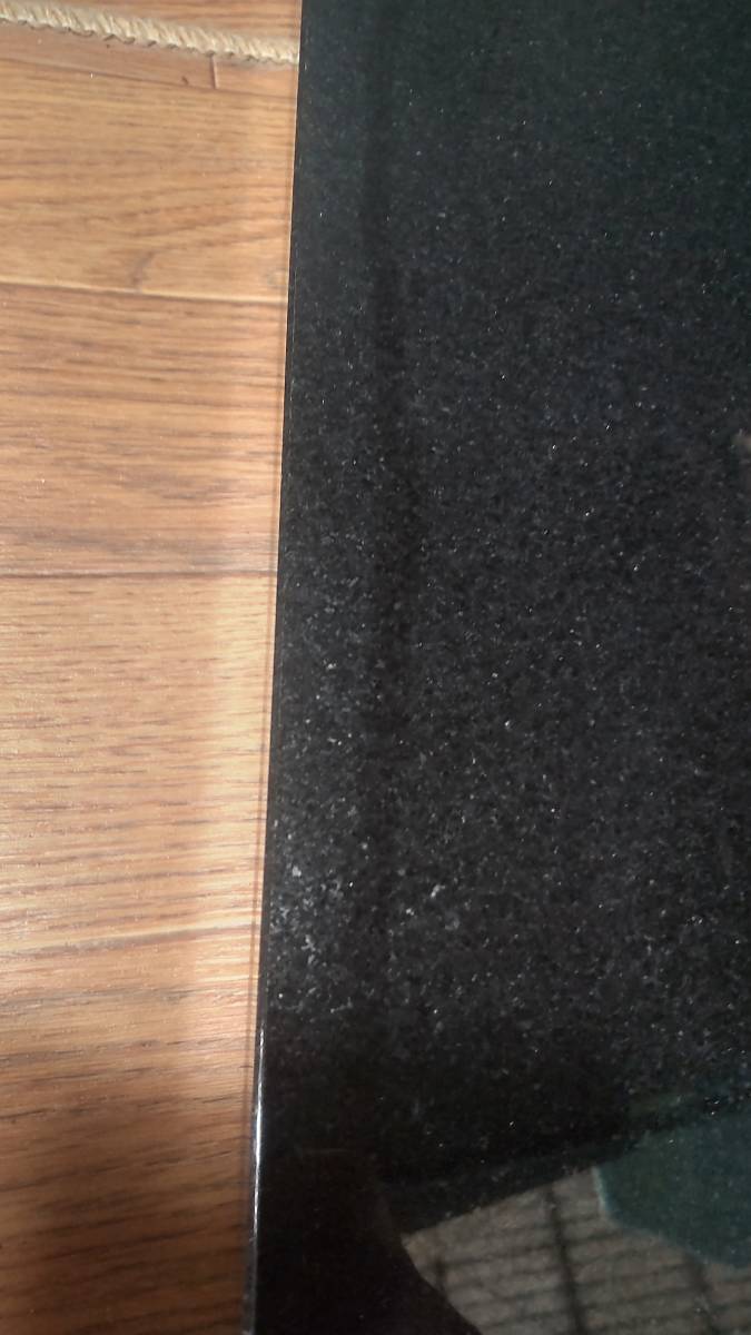 超重厚インド黒御影石オーディオボードウエイト48*34.5*5★6面糸面磨き2枚傾斜色ムラあり