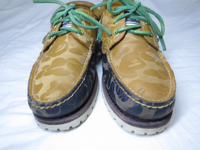 APE 別注 ティンバーランド モカシン US 8.5 26.5cm　A BATHING APE X TIMBERLAND THREE EYE CLASSIC LUG 猿迷彩 3eye_画像4