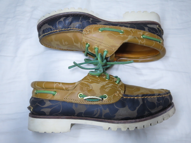 APE 別注 ティンバーランド モカシン US 8.5 26.5cm　A BATHING APE X TIMBERLAND THREE EYE CLASSIC LUG 猿迷彩 3eye_画像9