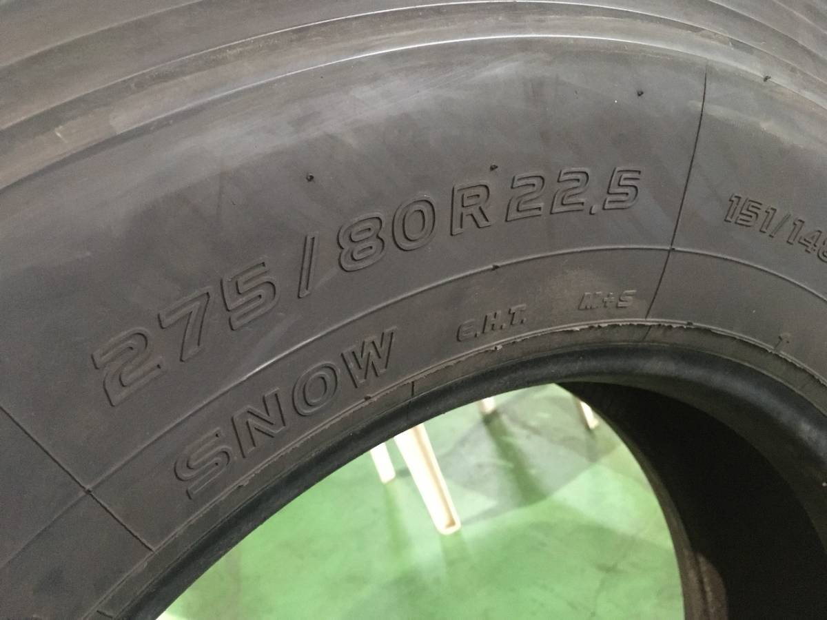 w287-1-10 ☆275/80R22.5 トーヨー M929 中古1本のみ！ 2019年製 スタッドレス k75_画像7