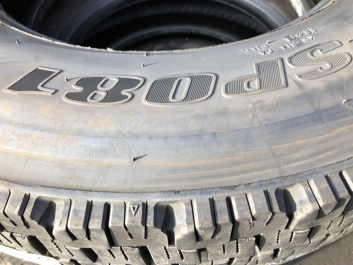 D22-3-10①☆265/70R19.5 中古12本♪ SP081 残溝13～12ｍｍ 2022年製 ダンロップ スタッドレス 美品！_画像8